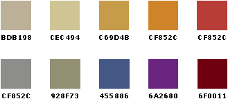 Pantone 2006 fall color scheme