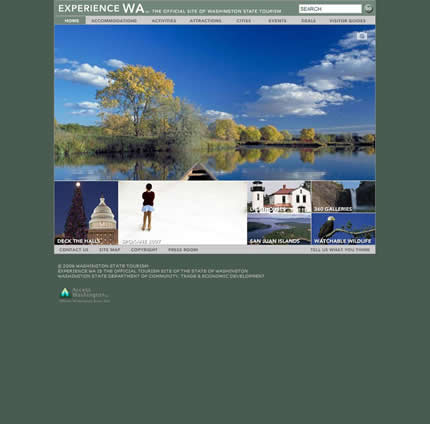 Washington state tourism website: 2007