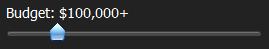 Sidebar Creative budget slider