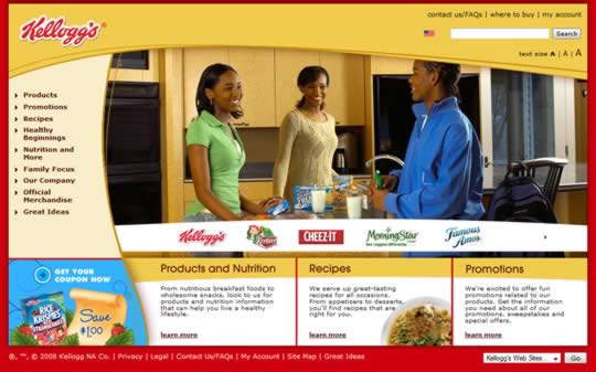 Kelloggs website