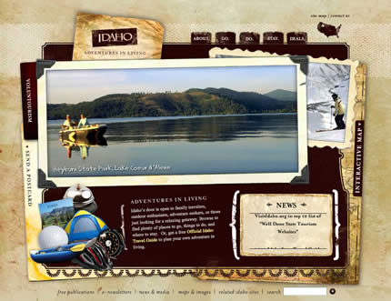 Idaho state tourism website: 2009