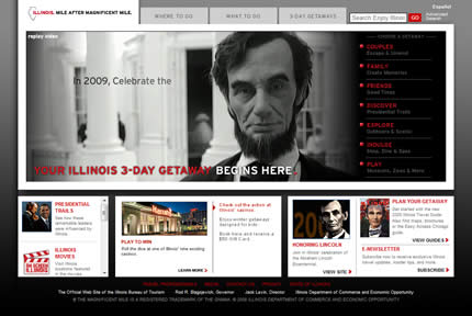 Illinois state tourism website: 2009