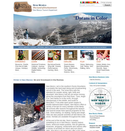 New Mexico state tourism website: 2009