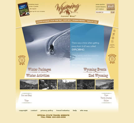 Wyoming state tourism website: 2009