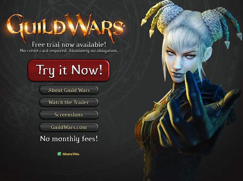 Guild Wars Free Trial Landing Page
