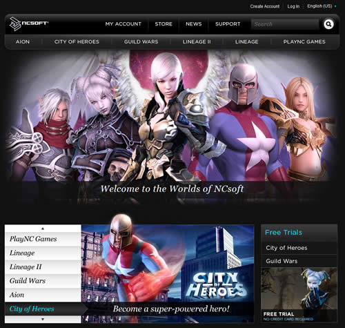 NCsoft West new home page