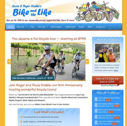 Bike and the Like website