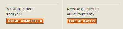 Feedback widget on new Cabela's website