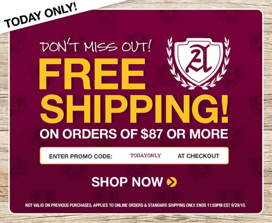 Aeropostale sale email design