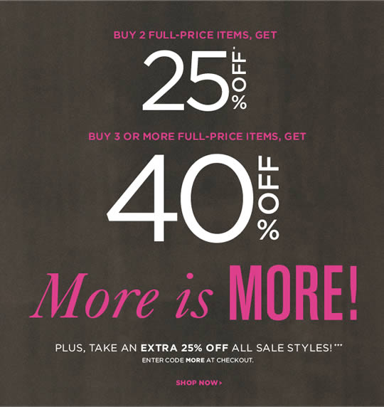 Ann Taylor sale email design