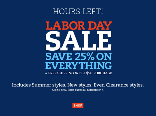 Land's End sale email design