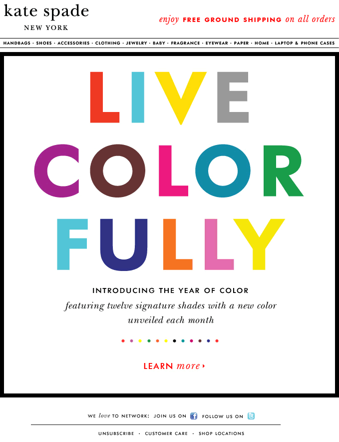 Live Color Fully Kate Spade email