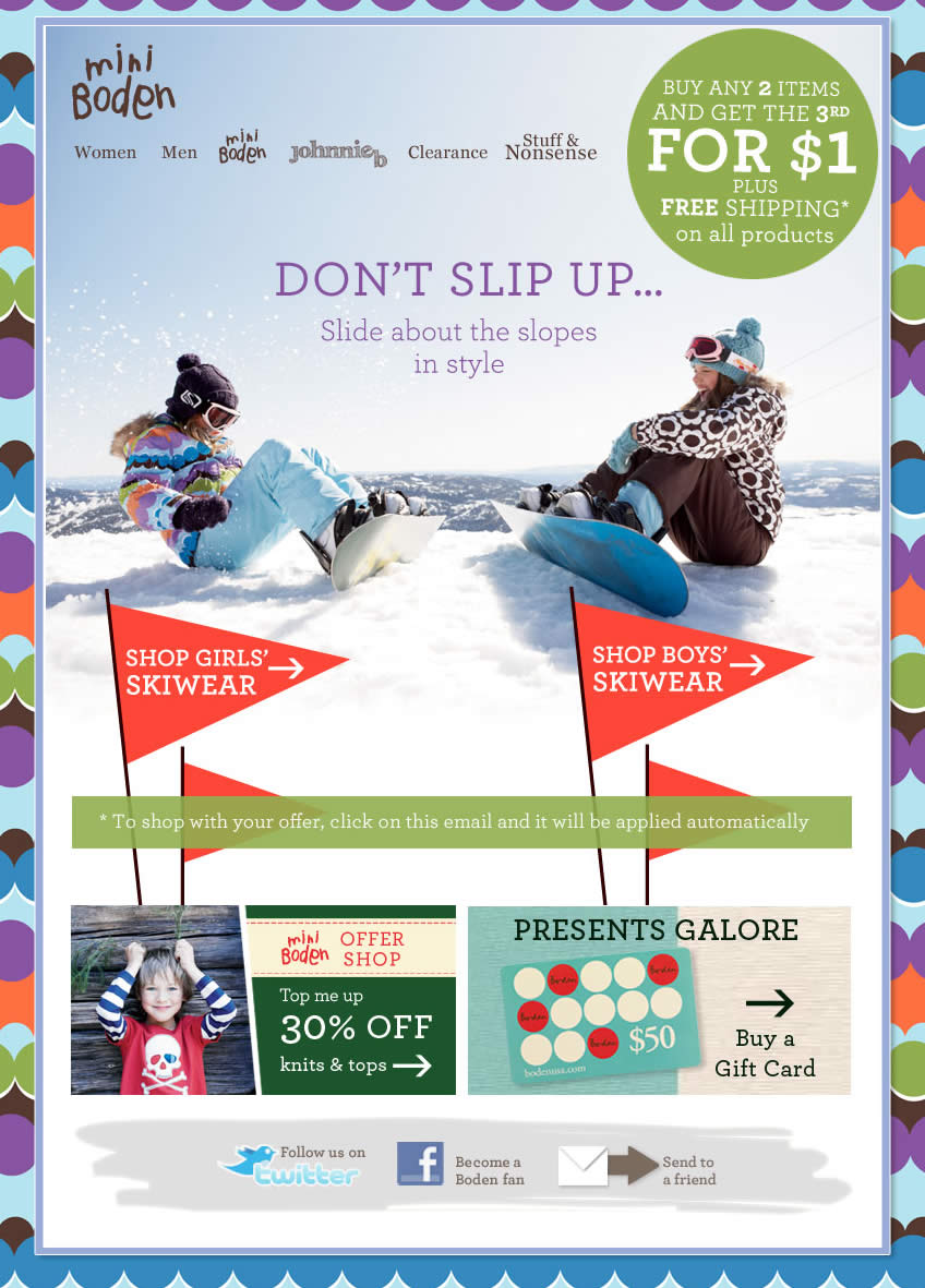 Don't Slip Up Boden email