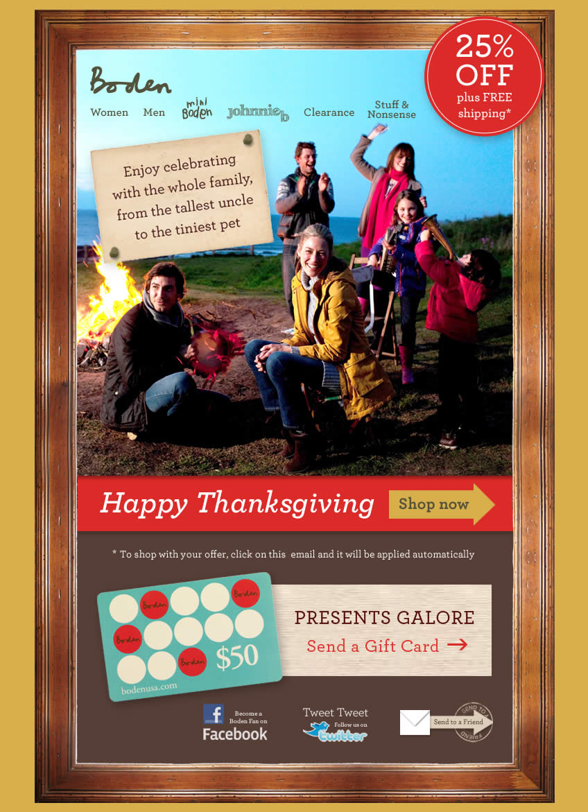 Happy Thanksgiving Boden email