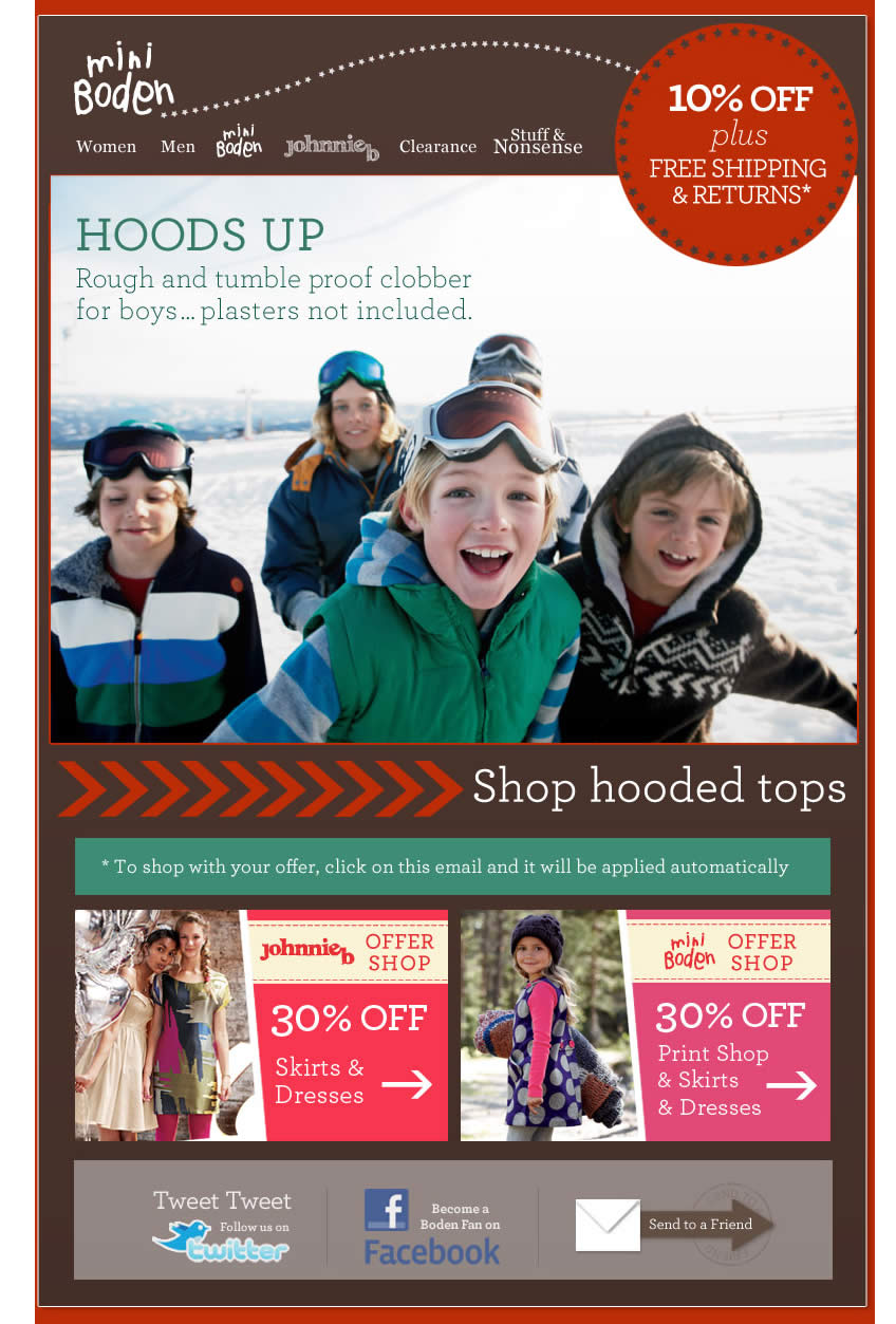 Hoods Up Boden email