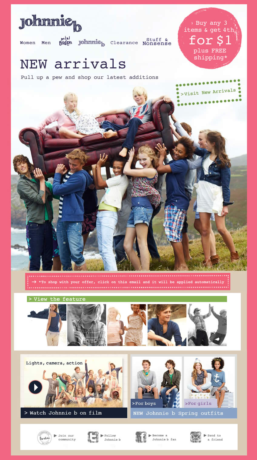 New Arrivals Boden email