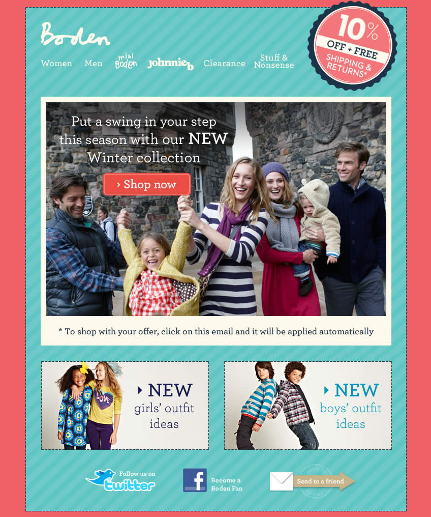 Put a swing into your step Boden email