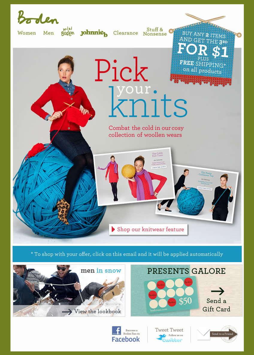 Pick Your Knits Boden email