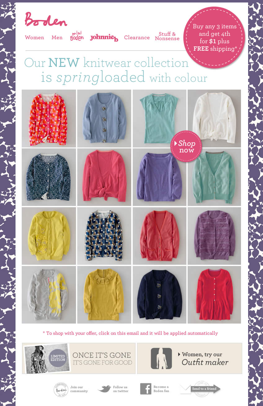 New Knitwear Collection is Springloaded with Color Boden email
