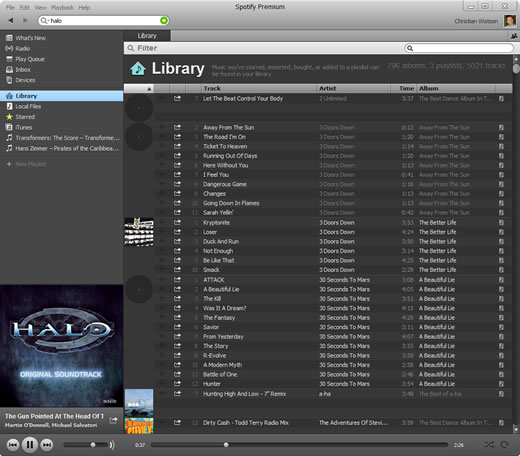 Spotify music library manager