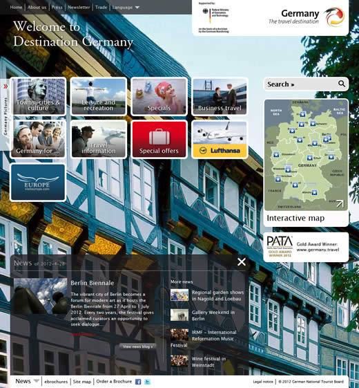 Germany tourism website
