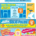 Old Navy email design: Rock Bottom Prices