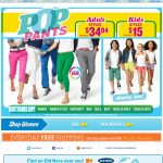 Old Navy email design: Pop Pants