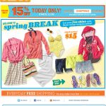 Old Navy email design: Spring Break