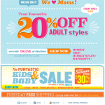 Old Navy email design: We Love Moms