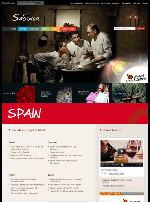 Spain tourism website