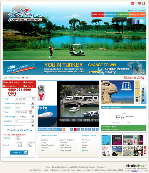 Turkey tourism website
