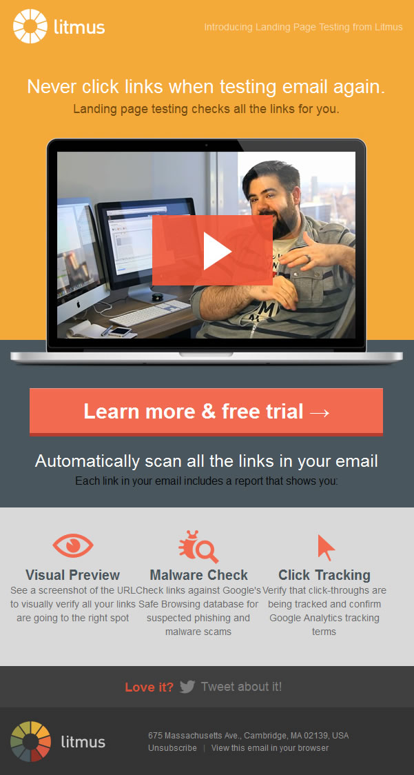 Never click links when testing email again Litmus email