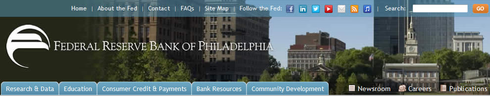 Philadelphia federal reserve bank website navigation