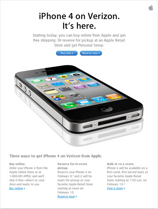 Apple retail email example