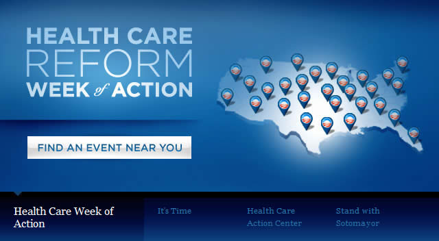 Organizing for America website carousel design example