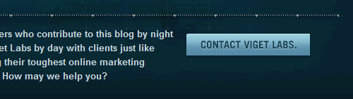 Viget Labs website footer with Contact Us button