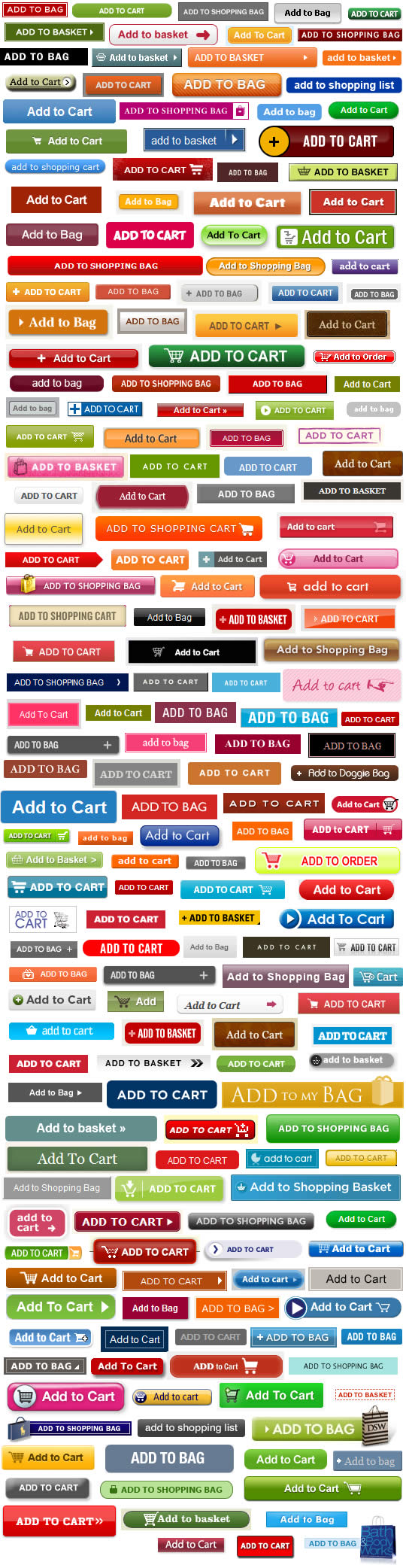 Ecommerce add-to-cart buttons