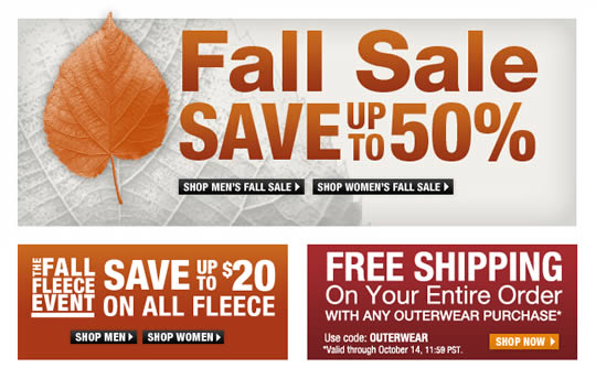 Eddie Bauer sale email design example