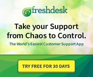 Freshdesk website mega menu design example