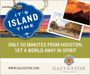 Galveston Island website mega menu design example