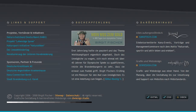 Mein Brandenburg website footer design example