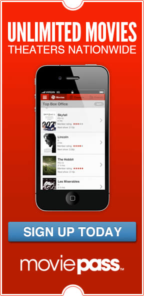 MoviePass website mega menu design example