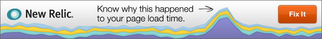 New Relic banner ad design example