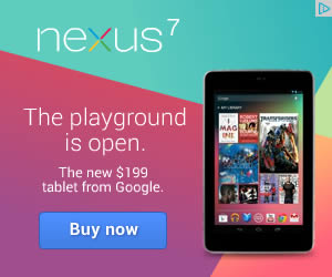 Nexus 7 banner ad design example