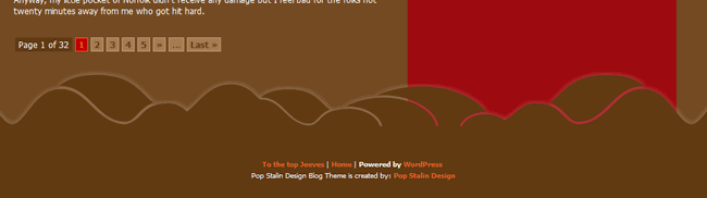 Pop Stalin website footer design example