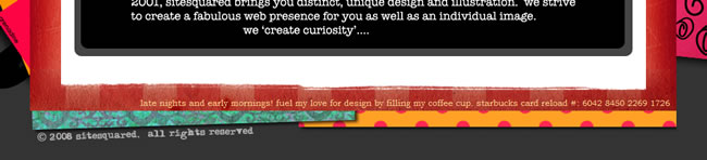 Sitesquared Design website footer design example