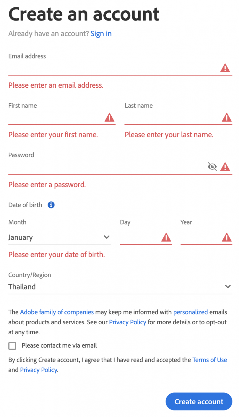 Web Form Error Message Design Gallery | Smiley Cat