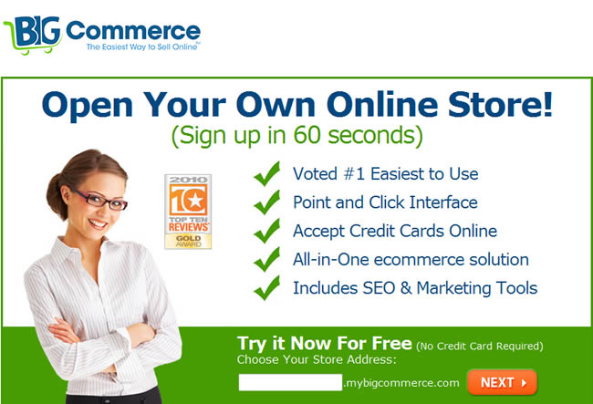 BigCommerce landing page design example