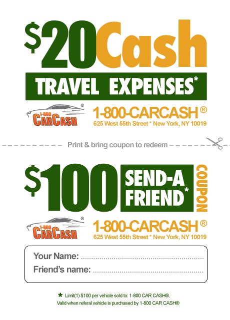 Car Cash online coupon design example