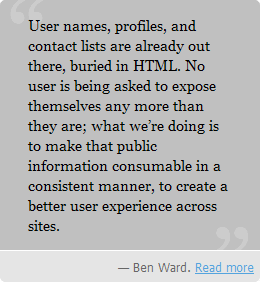 Digital Web Magazine pull quote design example